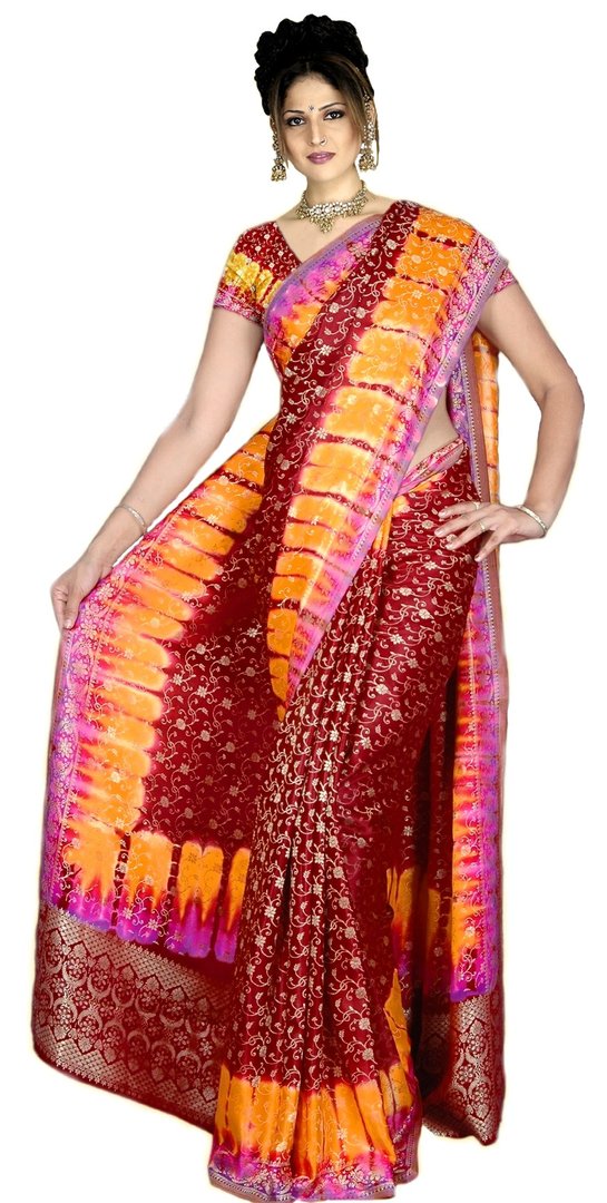 Bollywood Sari Boho Orient Indien in Multicolor CA121